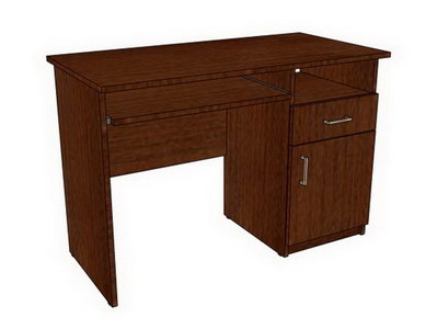 Стол компьютерный СК-004 (1100х600) с выдвижной полкой под клавиатуру и тумбой