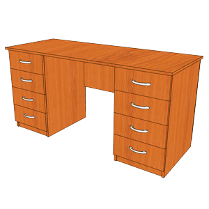 Стол рабочий двухтумбовый